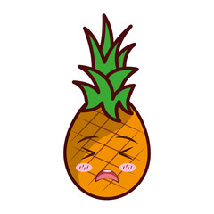 kawaii pineapple cartoon character