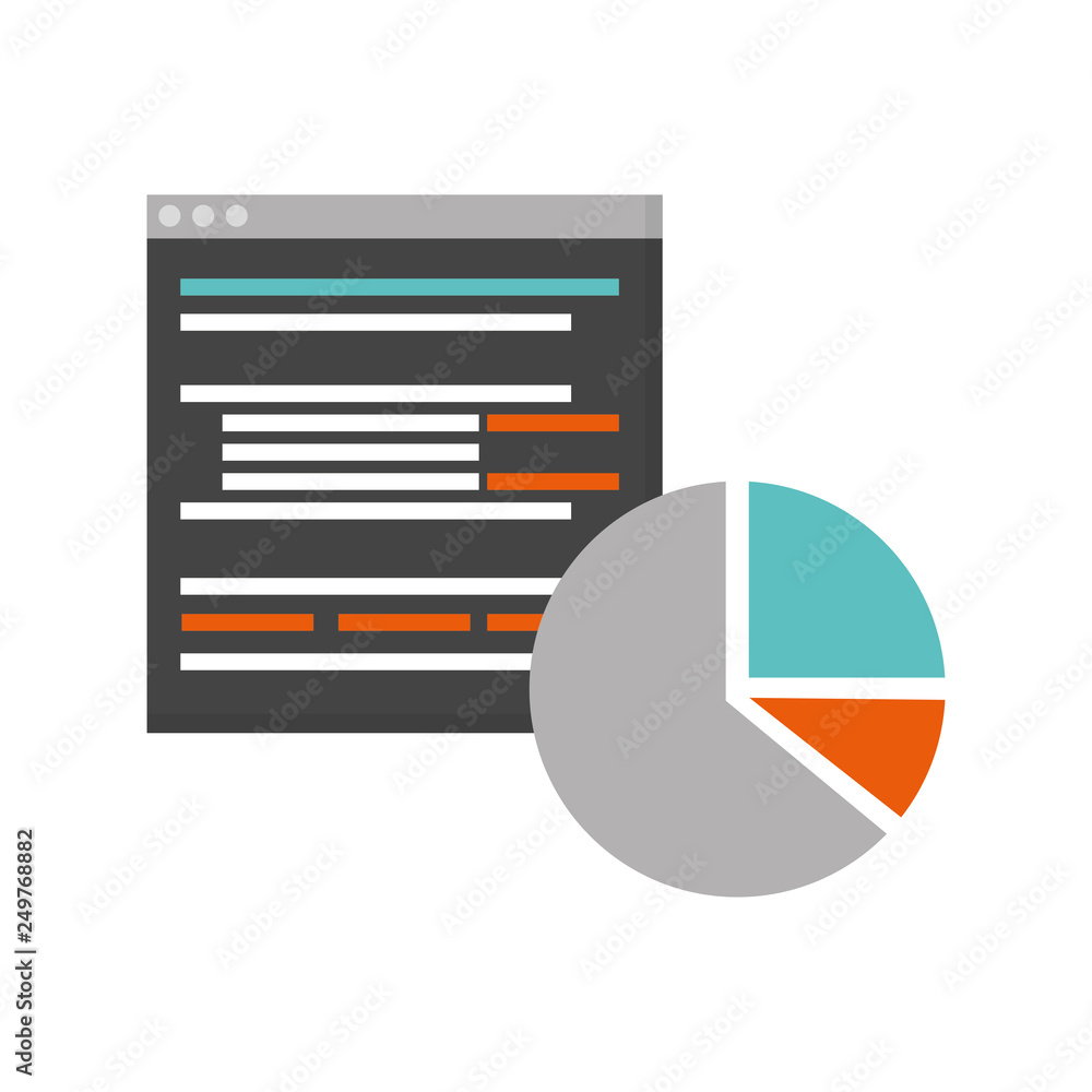 Poster website language chart pie