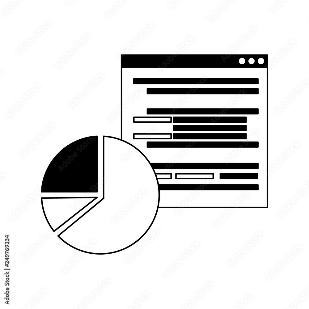 Poster website language chart pie