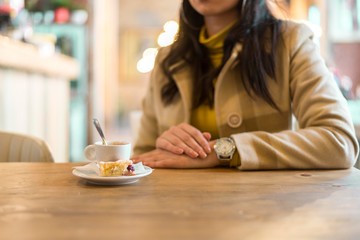 Obraz na płótnie Canvas cup of coffee isolated in coffee shop.