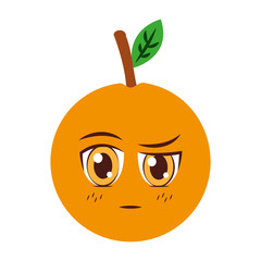 Obraz premium kawaii orange cartoon character