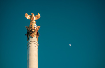 View on Monument Kazakh Eli in Astana, Kazakhstan