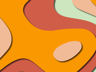 Colorful carving art.Paper cut abstract background with paper cut shapes. Template design layout for business presentations, flyers, posters, invitations