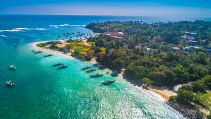 Fototapeta na wymiar Aerial. Weligama, Sri Lanka.