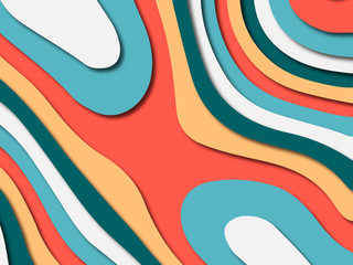 Colorful carving art.Paper cut abstract background with paper cut shapes. Template design layout for business presentations, flyers, posters, invitations