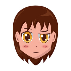 face girl anime manga comic