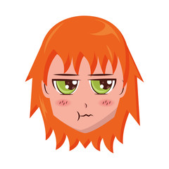 face girl anime manga comic