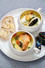 Creamy Scandinavian seafood soup