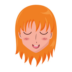 face girl anime manga comic