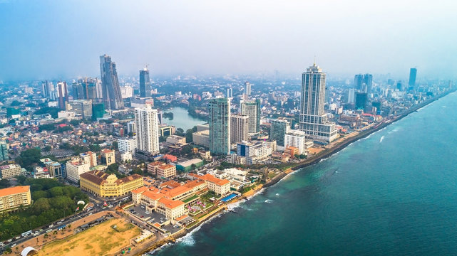 Aerial. Colombo - commercial capital and largest city of Sri Lanka.