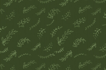 Creative natural digital pattern with watercolor elements. Trendy background.