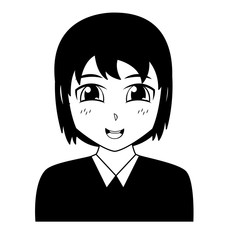 anime girl manga portrait character