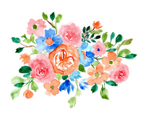 pretty flower arrangement watercolor background