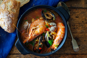 Spicy seafood soup