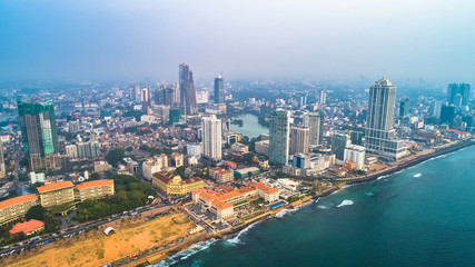 Fototapeta na wymiar Aerial. Colombo - commercial capital and largest city of Sri Lanka.