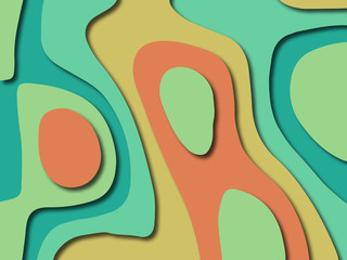 Colorful carving art.Paper cut abstract background with paper cut shapes. Template design layout for business presentations, flyers, posters, invitations