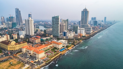 Aerial. Colombo - commercial capital and largest city of Sri Lanka. - obrazy, fototapety, plakaty