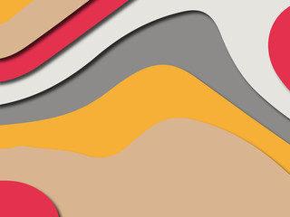 Colorful carving art.Paper cut abstract background with paper cut shapes. Template design layout for business presentations, flyers, posters, invitations