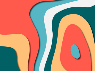Colorful carving art.Paper cut abstract background with paper cut shapes. Template design layout for business presentations, flyers, posters, invitations