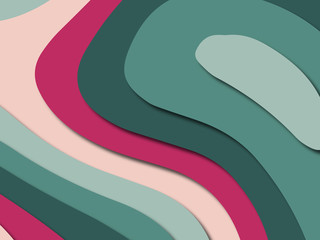 Obraz premium Colorful carving art.Paper cut abstract background with paper cut shapes. Template design layout for business presentations, flyers, posters, invitations