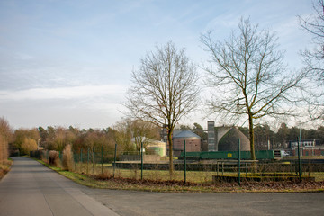 Obraz premium Klärwerk. Standort: Deutschland, Nordrhein-Westfalen, Borken