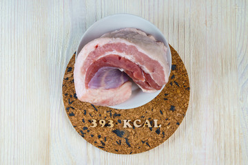 calorie foods pork brisket 393 kcal 100 grams diet