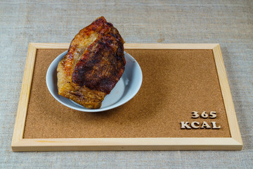 calorie foods pork grill 365 kcal 100 grams diet