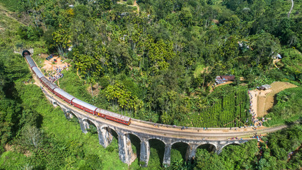 Famous Demodara Nine Arch Bridge. Ella, Sri Lanka.