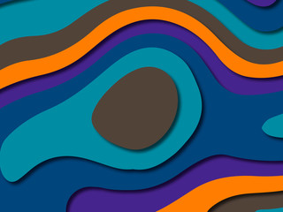 Colorful carving art.Paper cut abstract background with paper cut shapes. Template design layout for business presentations, flyers, posters, invitations