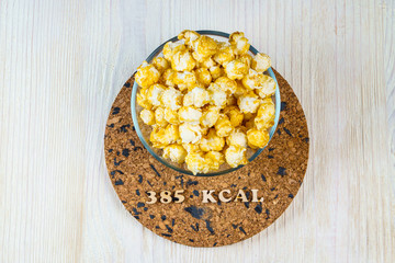 calorie foods popcorn 385 kcal 100 grams diet