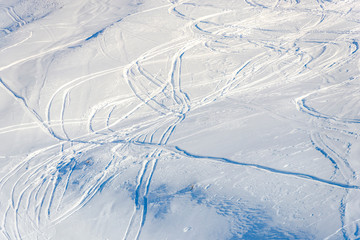 Winter snow traces