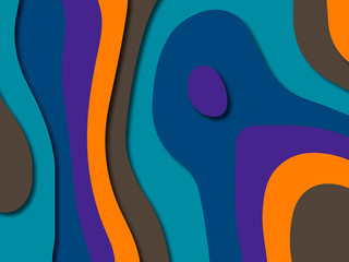 Colorful carving art.Paper cut abstract background with paper cut shapes. Template design layout for business presentations, flyers, posters, invitations