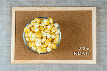 calorie foods popcorn 385 kcal 100 grams diet