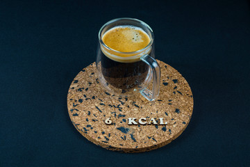 calorie content of coffee products black without sugar 6 kcal 100 grams diet