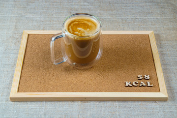calorie content of coffee products with milk and sugar 58 kcal 100 grams diet