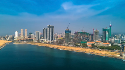 Naklejka premium Aerial. Colombo - commercial capital and largest city of Sri Lanka.