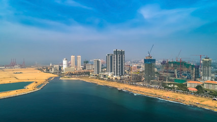 Naklejka premium Aerial. Colombo - commercial capital and largest city of Sri Lanka.