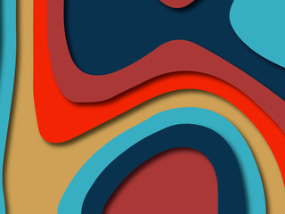Colorful carving art.Paper cut abstract background with paper cut shapes. Template design layout for business presentations, flyers, posters, invitations