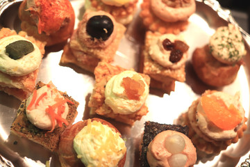 Luxurious decorated snacks