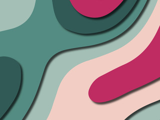 Colorful carving art.Paper cut abstract background with paper cut shapes. Template design layout for business presentations, flyers, posters, invitations