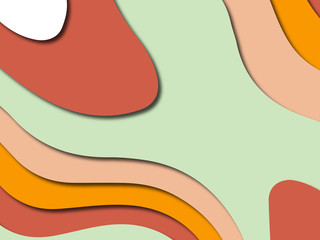 Colorful carving art.Paper cut abstract background with paper cut shapes. Template design layout for business presentations, flyers, posters, invitations