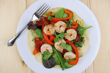 Avocado & Shrimp Tostadas