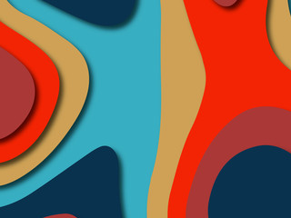 Colorful carving art.Paper cut abstract background with paper cut shapes. Template design layout for business presentations, flyers, posters, invitations