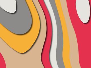 Colorful carving art.Paper cut abstract background with paper cut shapes. Template design layout for business presentations, flyers, posters, invitations