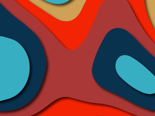 Colorful carving art.Paper cut abstract background with paper cut shapes. Template design layout for business presentations, flyers, posters, invitations