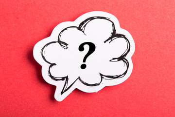 Question Mark Speech Bubble Isolated