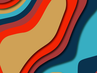 Colorful carving art.Paper cut abstract background with paper cut shapes. Template design layout for business presentations, flyers, posters, invitations