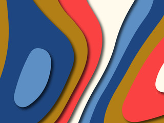 Colorful carving art.Paper cut abstract background with paper cut shapes. Template design layout for business presentations, flyers, posters, invitations