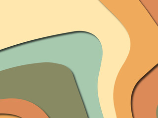 Colorful carving art.Paper cut abstract background with paper cut shapes. Template design layout for business presentations, flyers, posters, invitations