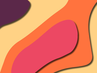 Colorful carving art.Paper cut abstract background with paper cut shapes. Template design layout for business presentations, flyers, posters, invitations